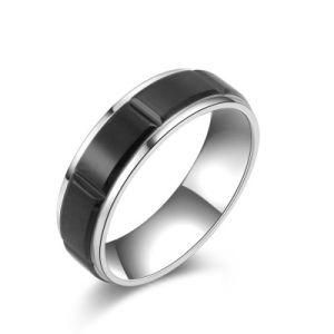 Wholesale Custom Ring Design Tread 316 Stainless Steel Titanium Ring for Men