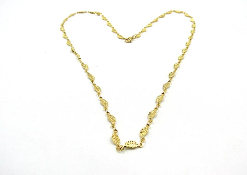 18K Gold Plated Leaf Necklace for Jewelry