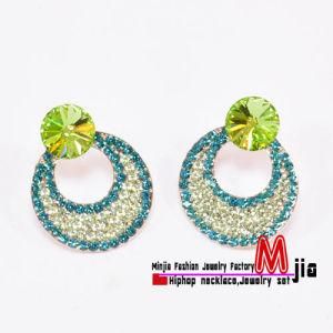 2013 Zinc Alloy Pin Earring with Multicolor/ Rhinestones Earring (B_5)