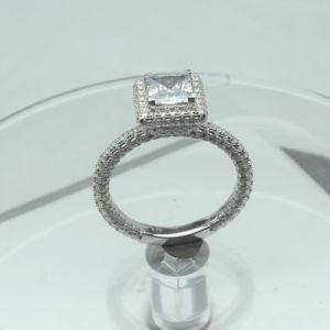Sterling Silver Wedding Ring with Diamond or Gmestone or Cubice Zirconia