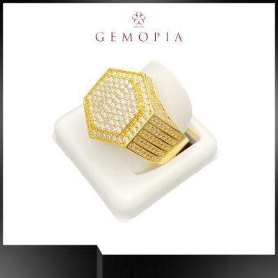 Gold-Plated Hiphop Hiphop Ring for Men