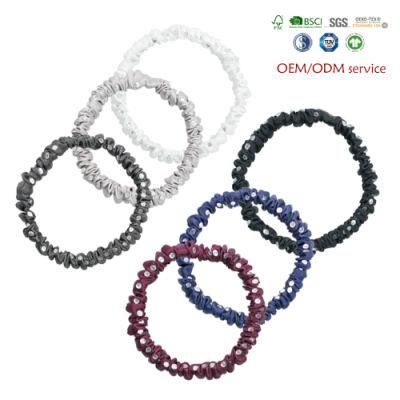 Crystal Satin for Hair Scrunchies Ties for Hair Women