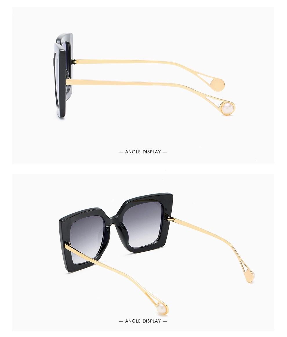 Maysun Fashion Square Sunglasses Plastic Frame Italy Design UV400 Polarized
