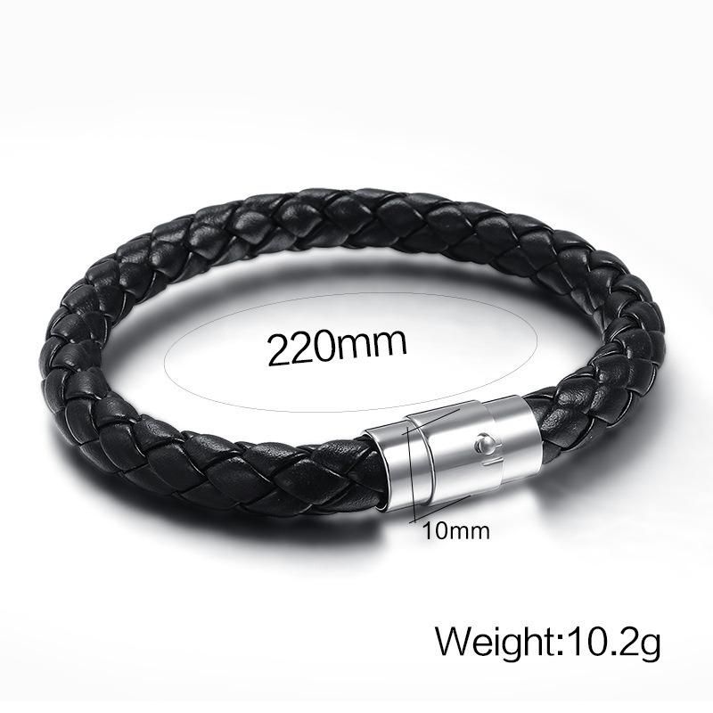 Unisex Simple Lether Bangle Bracelet for Men and Women