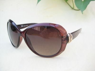 Fashion Designed PC Frame Sunglasses with Metal Decoraction