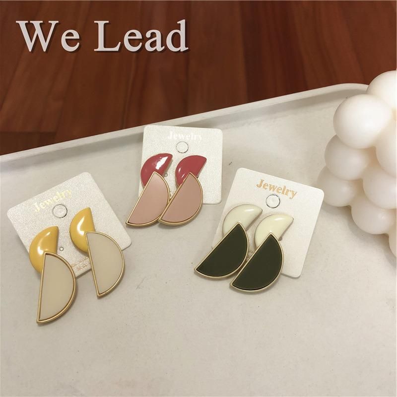 Fashion Personality Half-Circle Color Earrings Jewelry