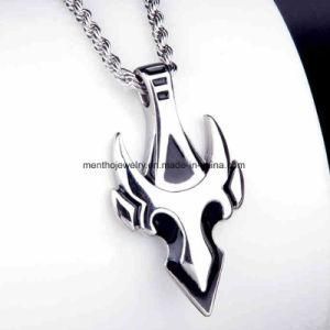 New Fashion Stainless Steel Men&prime;s Necklace Horn Shape Pendant