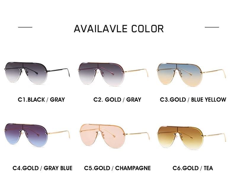 Brand Fashion One PCS Metal Sunglasses