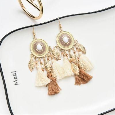 Bohemian Tassel Handmade Long Exaggerated Retro Nostalgic Female Earrings