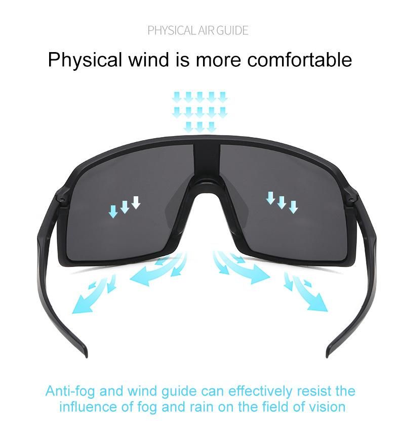 Big Frame PC Lens Windproof Cycling Sport UV400 Protection Outdoor Sunglasses for Men Women