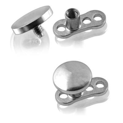 G23 Titanium Dermal Anchor with 3 Holes +Disc Body Piercing Jewelry