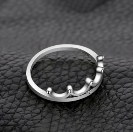 925 Sterling Silver Rings Anillo Wholesale Zircon Crown Rings Jewelry Women Wedding Rings