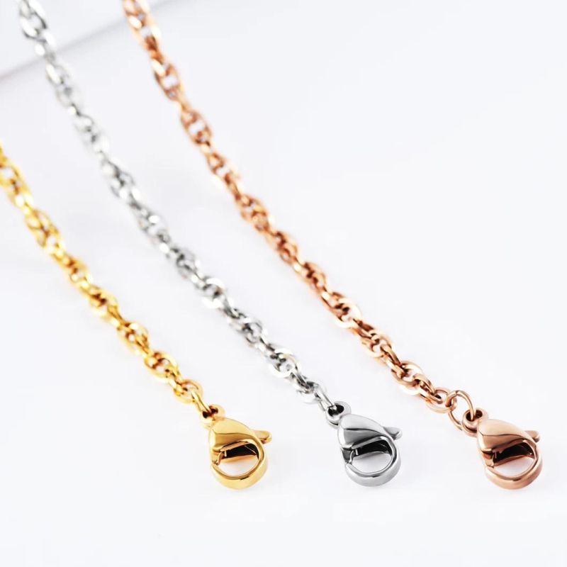 Christmas Gift Gold Plated Stainless Steel Anklet Polish Flat Bracelet Fashion Necklace Jewelry