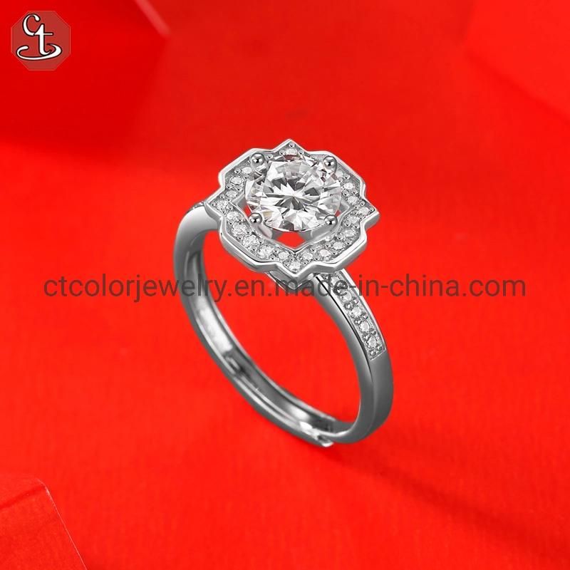 1CT Moissanite Diamond Noblewomen Ring Hot Sale Fashion Jewelry engagement ring