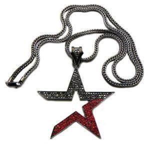 Blingbling Hip Hop Crystals Iced out Star Pendant Chain Swag Style Fashion Jewelry (Fop3922)