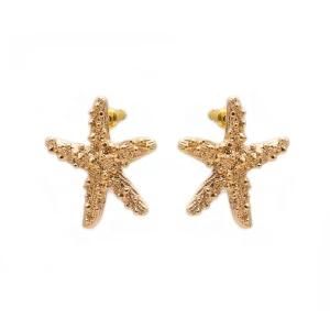 Fashion Custom Metal Sea Starfish Women Stud Jewelry Earrings