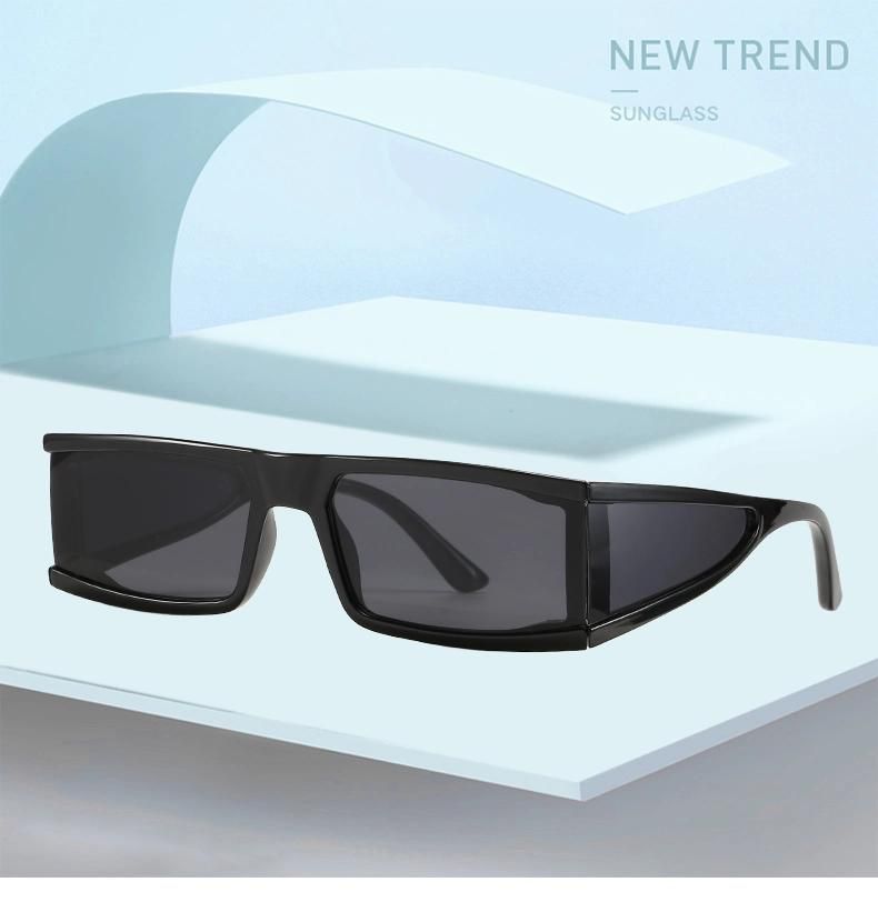 Punk Sunglasses Temples with Square Personality Sunglasses Net Celebrity Street Photography Cross-Border Glasses
