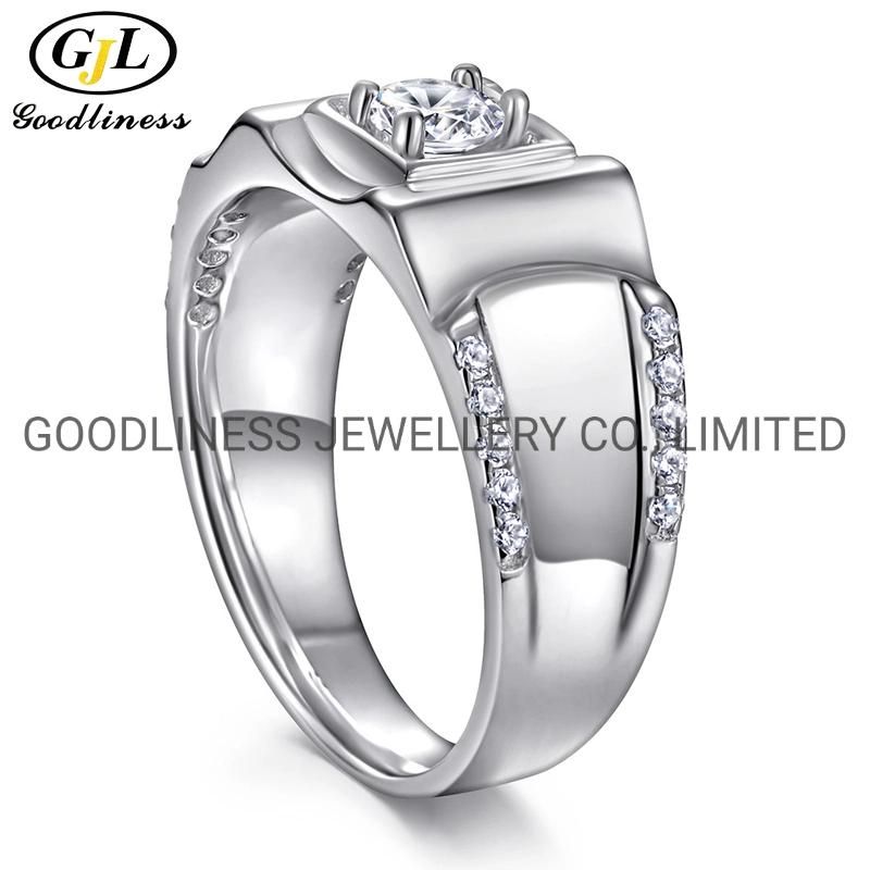 Fashion Accessories 925 Sterling Silver Simple Men Rings Jewelry