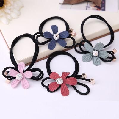 Black Band with Flower Assortment Fashion Hair Band