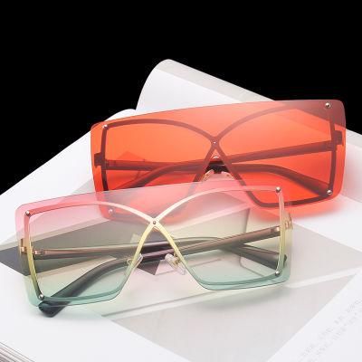 One Piece Sunglasses Big Frame One-Piece Female Personality Ocean Sunglasses