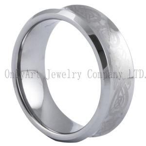 Laser Engraving on Tungsten Carbide Ring (OAGR0143)