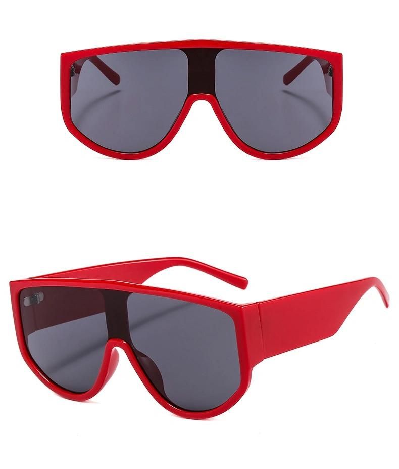 2020 Big Frame Retro Sunglasses One-Piece Lens Sunglasses