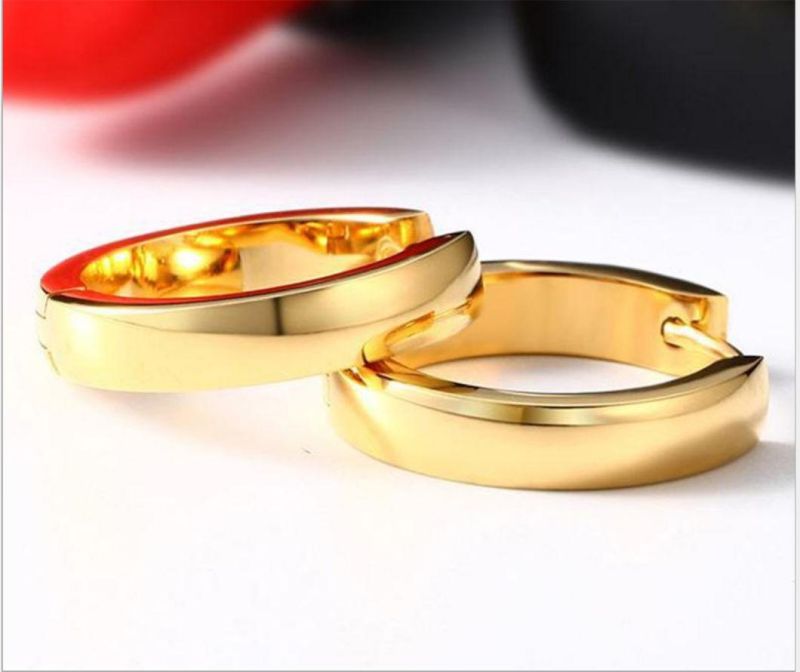 Fashion Jewelry Ear Bone Clip Titanium Steel Ear Ring Gold 18K Ear Buckle Ear Studs Female Temperament Simple Jewelry Er9216