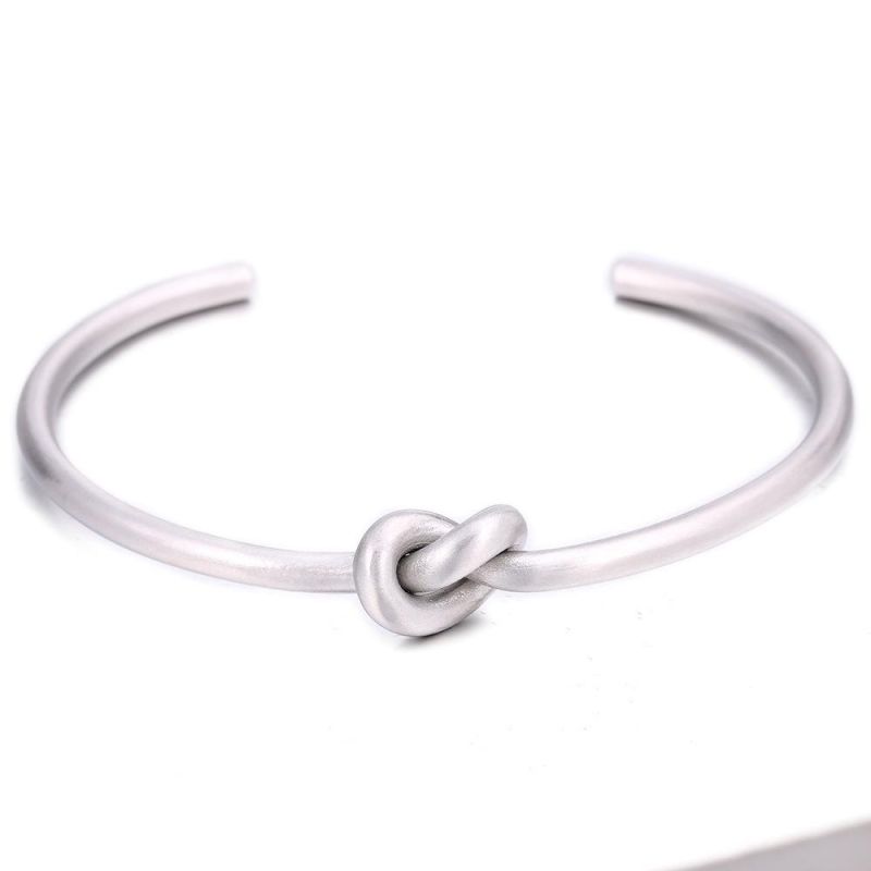 Fashion Couple Knotted Bracelet Titanium Steel Heart Opening Bracelet