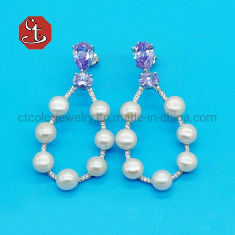 Fashion Korean Big Pearl Drop Earring Elegant 2021 Handmade Pearl Earrings for Women Wedding Party Jewelry Gift