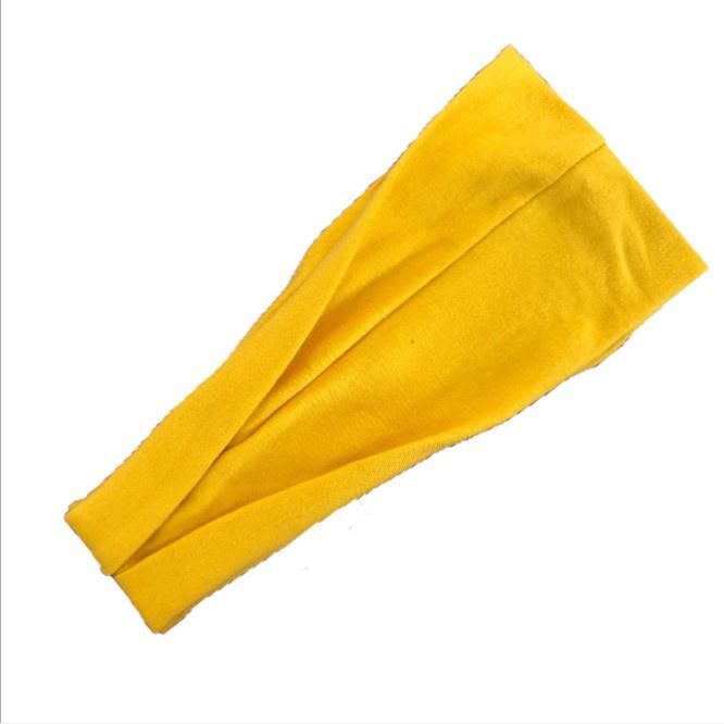 Cotton Yoga Breathable Headband Tennis Sport Folding Head Band Elastic Knit
