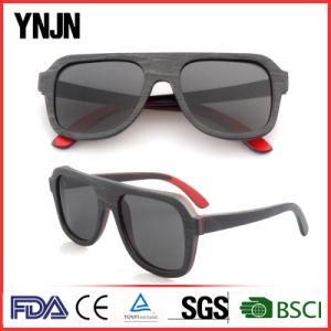 High End Unisex Black Polarized Wood Sun Glasses (YJ-MB180)
