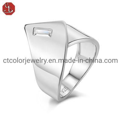 OEM/ODM Fashion Silver and Brass Ring Custom-Made Jewelry