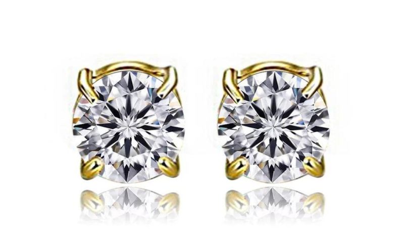 Factory Wholesale Fashion Earrings Hot Selling Magnet Zircon Ear Clip Ear Stud Color Zircon Ear Stud Er3985