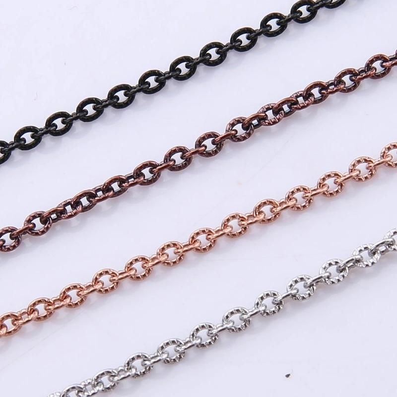Fashion Jewelry Simple Shiny Embossing Cable Chain Necklace