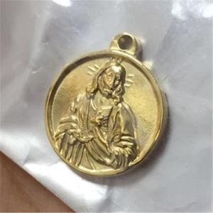 Steel Jewelry Religious Coin Shape Miraculous Medals Pendant for Necklace or Bracelet P1003