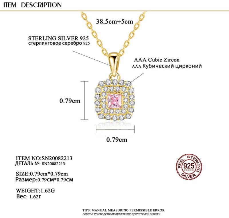 Hot Sale Unique Designs Cubic Zirconia Pendant Necklace
