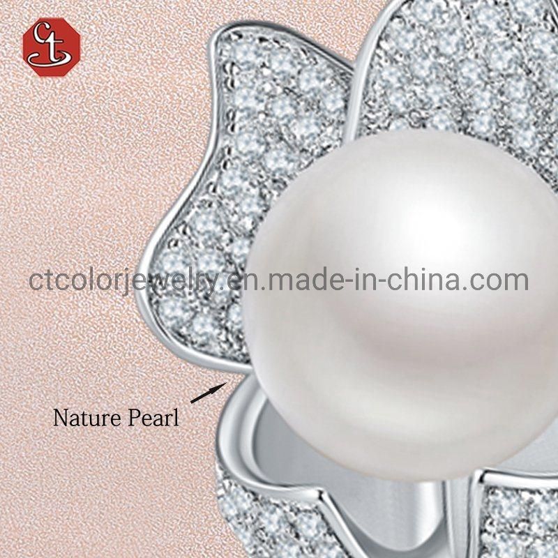 Costume jewelry 925 silver earrings wholesale factory price pearl earrings