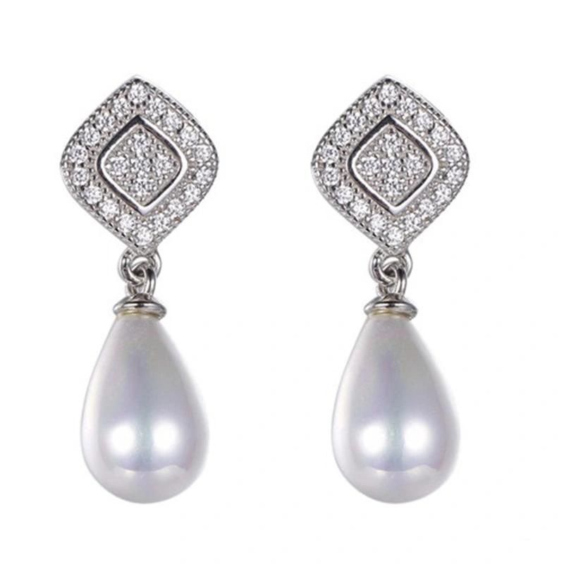 Factory Wholesale 925 Silver Pearl Earring for Gilrs