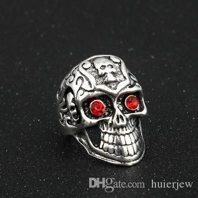 Silver Brand Demon Eye Vintage Mens Punk Ring