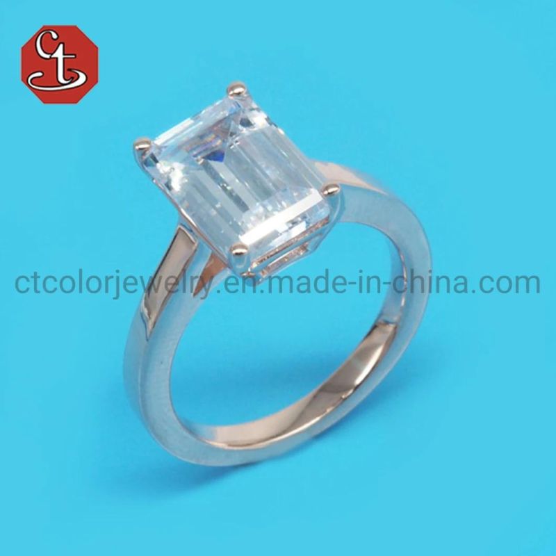 Wholesale New Model Fashion Wedding Jewellery Sterling Silver Special ShinyPink Diamond CZ Ring for Girl