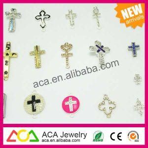 New Design Fashion Rhinestone Cross Shape Pendants Charms