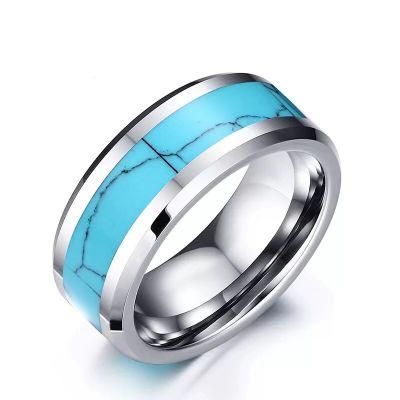 Surgical Stainless Steel Handmade Turquoise Ring Hot Sale Unisex Rings