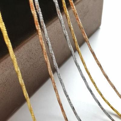 Fashion Accessories Necklace Stainless Steel Twisted Square Snake Chain