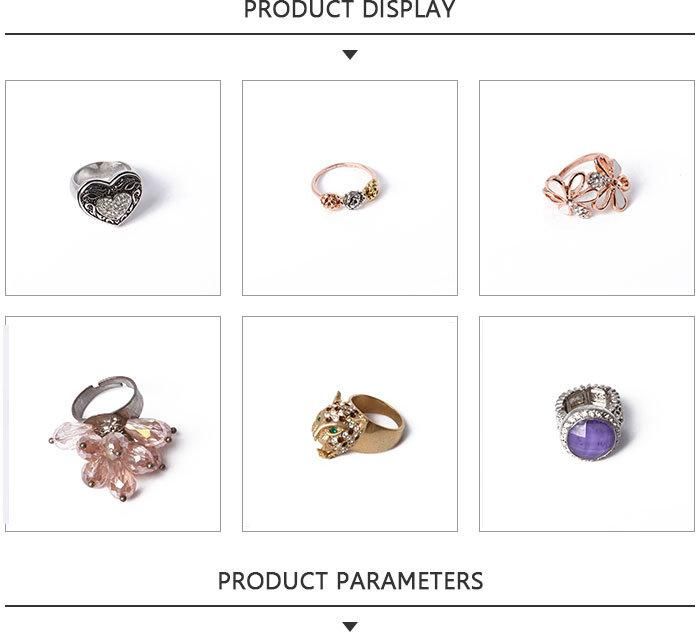 Long Life Fashion Jewelry Silver Ring with Purple Rhinestone