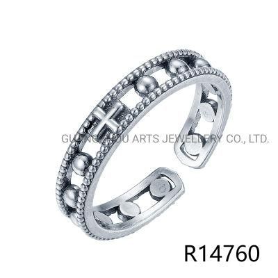 925 Sterling Silver New Developed Bead Round Design Finger Ring