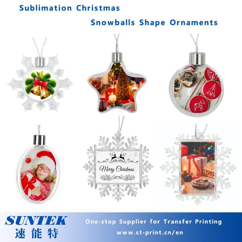 Square Shape-Both Sides Printable MDF Christmas Ornaments