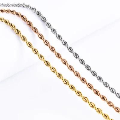 Manufacturer Wholesale Stainless Steel Necklace Making Rope Chain Necklace for Bracelet Anklet Handmade Craft Design