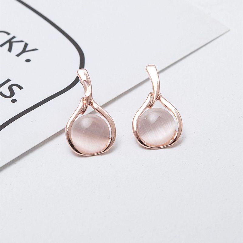Wholesale Jewelry Sets Women Elegant Waterdrop Rhinestone Pendant Necklace Hook Earrings Jewelry Set