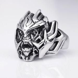 Fashion Jewelry Devil Ring in Stainless Steel with Black Anqitue