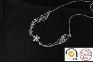 Fashion 925 Sterling Silver Necklace with Flower Pendant